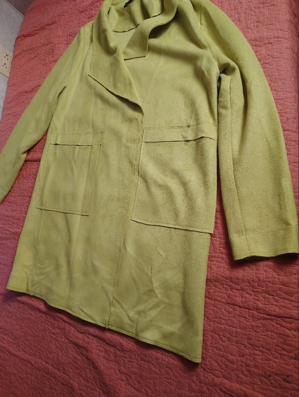HYFVE Men's Light Olive Green Suede-Look Pants